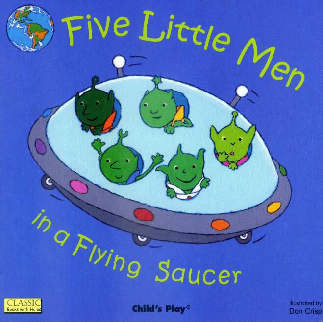 Five Little Men in a Flying Saucer繪本翻譯及pdf電子版下載